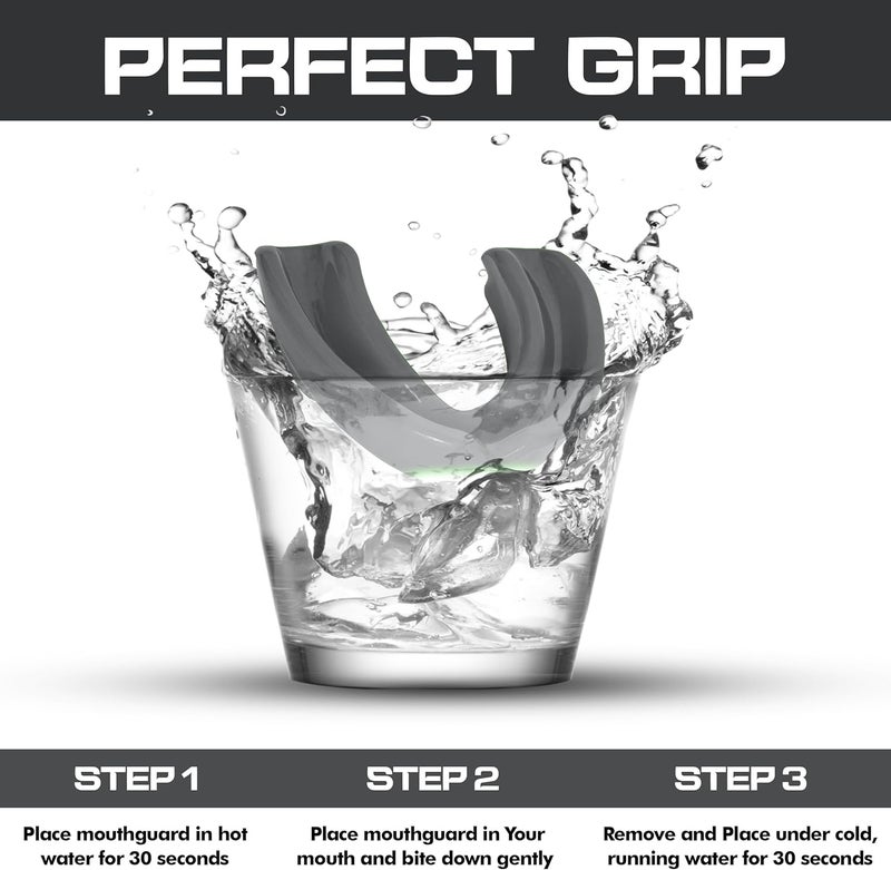 BFS IMPEX Mouth Guard Sports for Adults Best for Teeth,MMA Mouth Guard with Case for Boxing,Karate,Rugby,Football MouthGuard(Silver) - Image 3